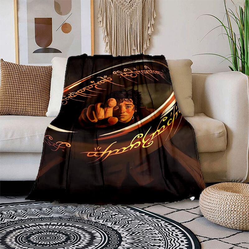 1pc One Ring to rule them all. Cartoon Blanket,Portable Throw for Travel & Camping, All Season Cozy Blanket,Ideal Gift