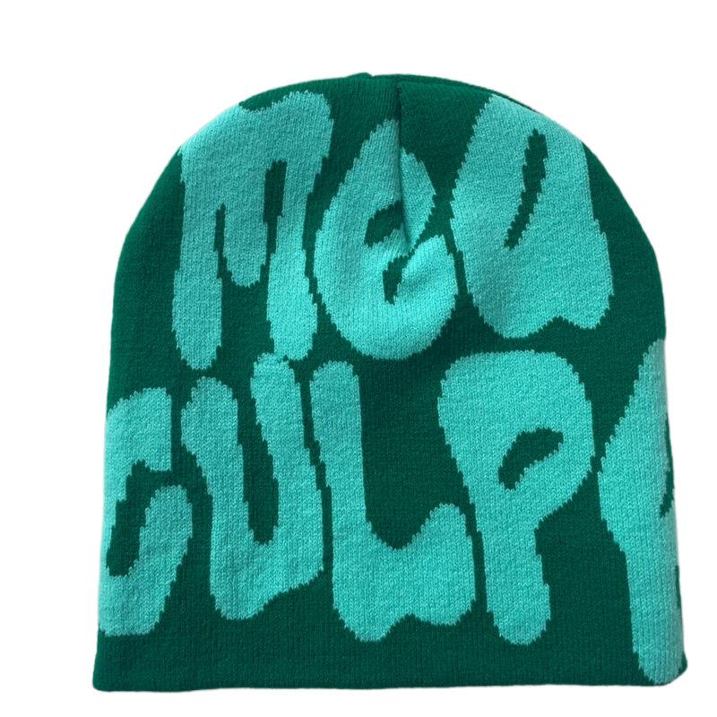 Hot Sell Customized Adult Fashion Printing Soft Winter Hat Knitted With Letters for Men and Women