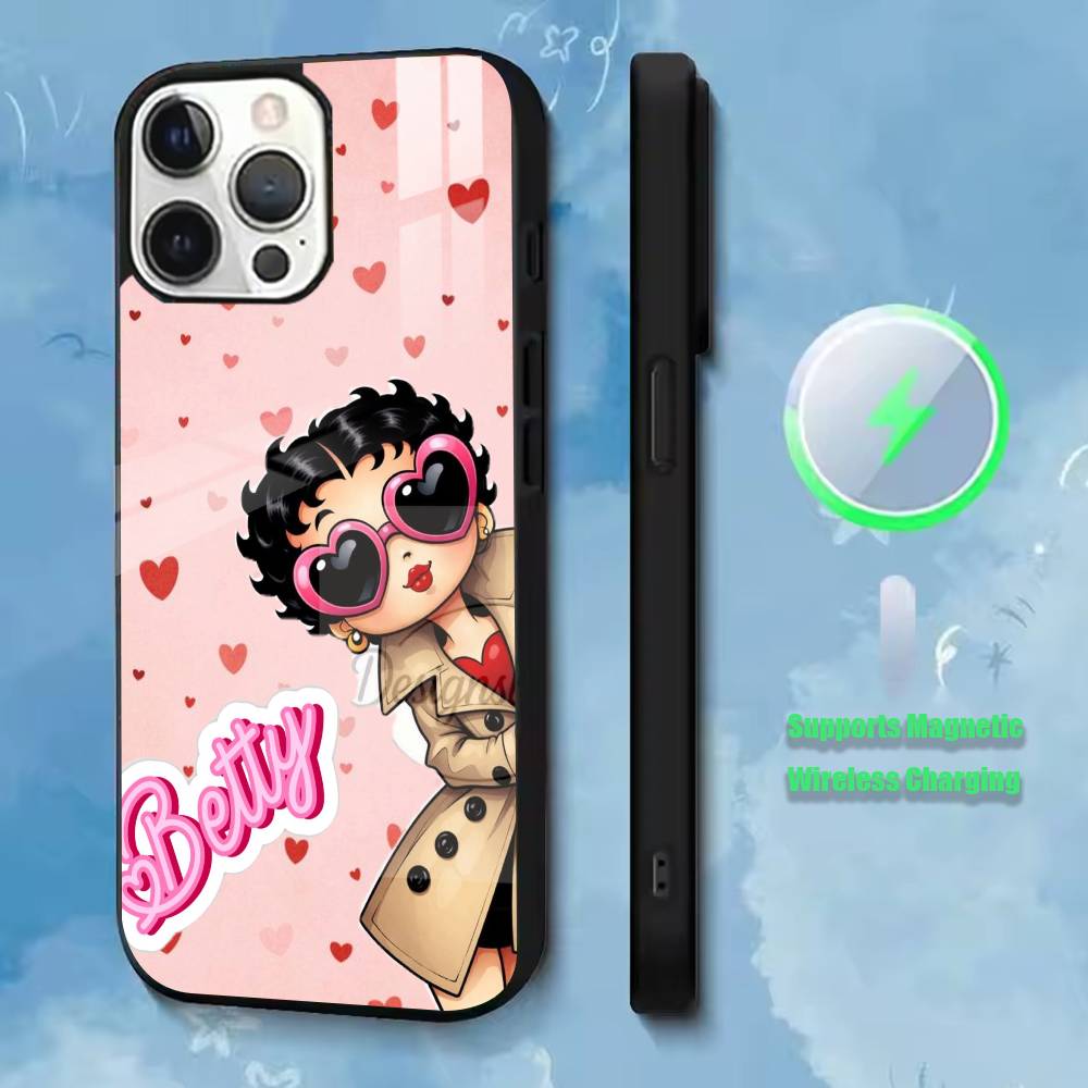 Cute-B-Betty Boop  Phone Case For iPhone17,16,15,14,13,12,11 Plus,Pro Allows magnetic wireless charging