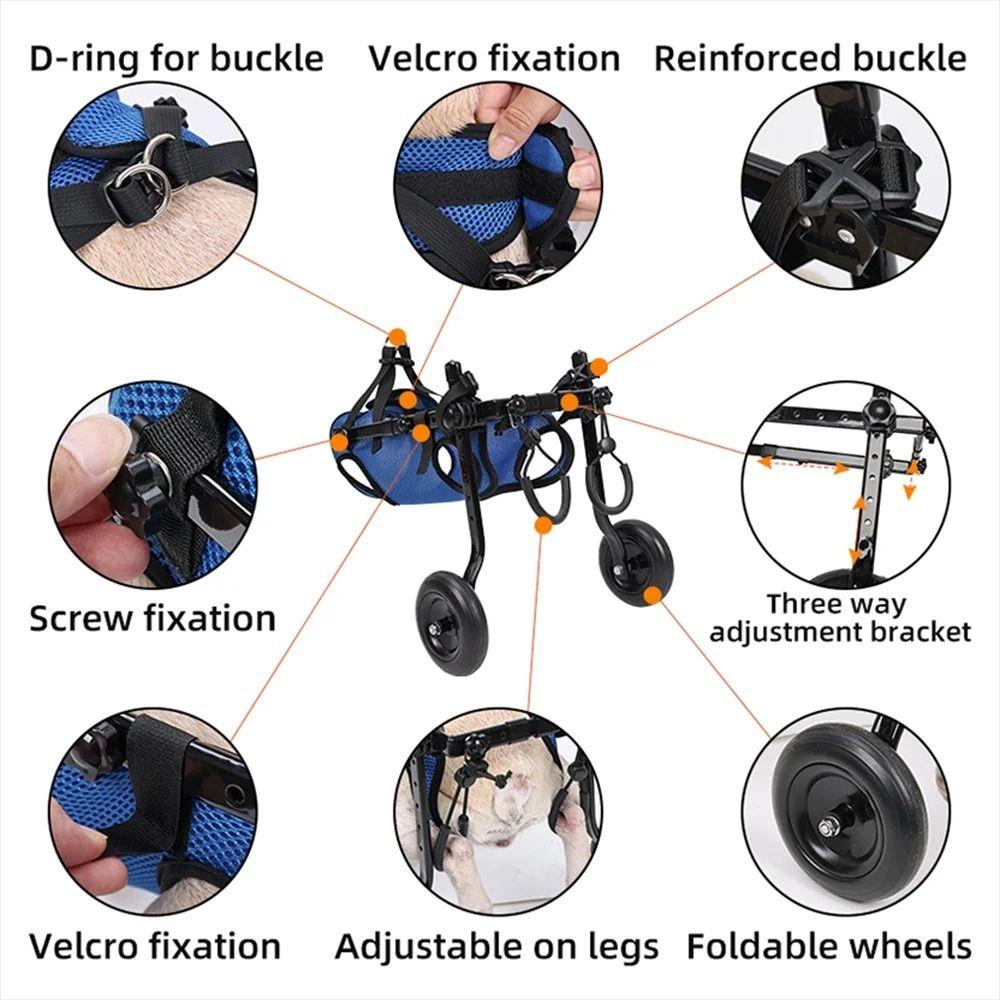 Durable Pet Walk Booster Adjustable Pet Hind Legs Bracket Cat Recovery Aid Car  Disability Dog
