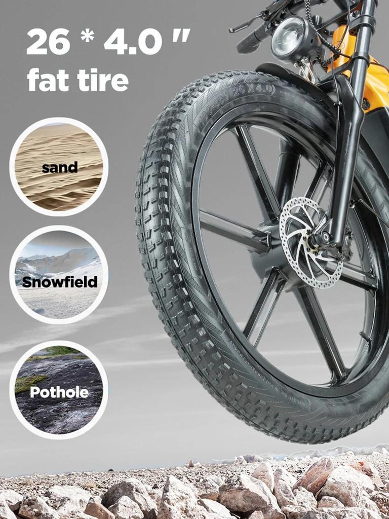 New YX80M-2 Adult Ebike 750W * 2 Dual Motor 48v 20Ah Battery Hydraulic Brake Fully Suspended 26 inch Mountain Tire Bicycle