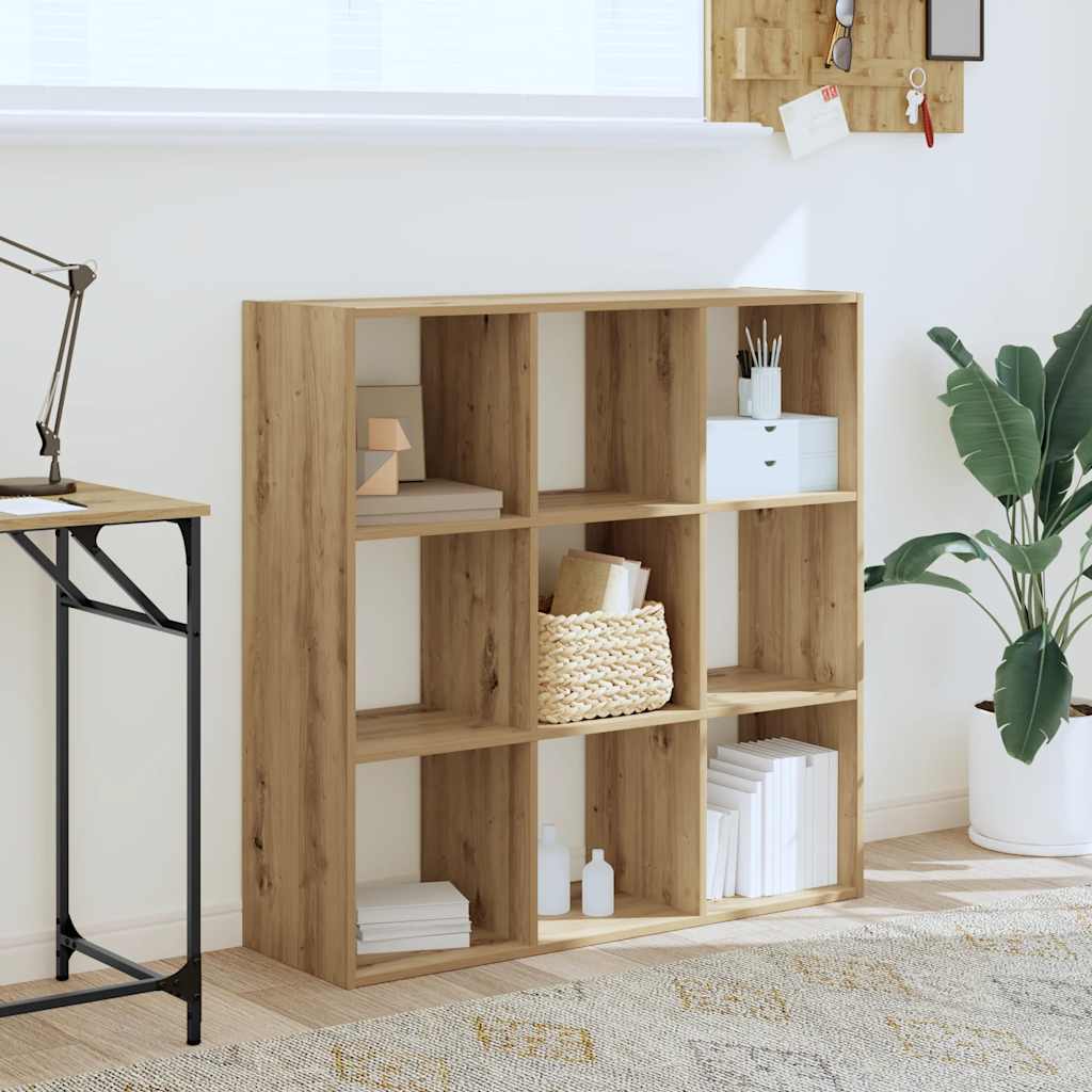 Bookshelf Artisan Oak 102x32x102 cm Engineered Wood