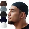Mesh Men Prayer Hats Breathable Men's Wrap Head Caps Quality Knitted Beanie Cap