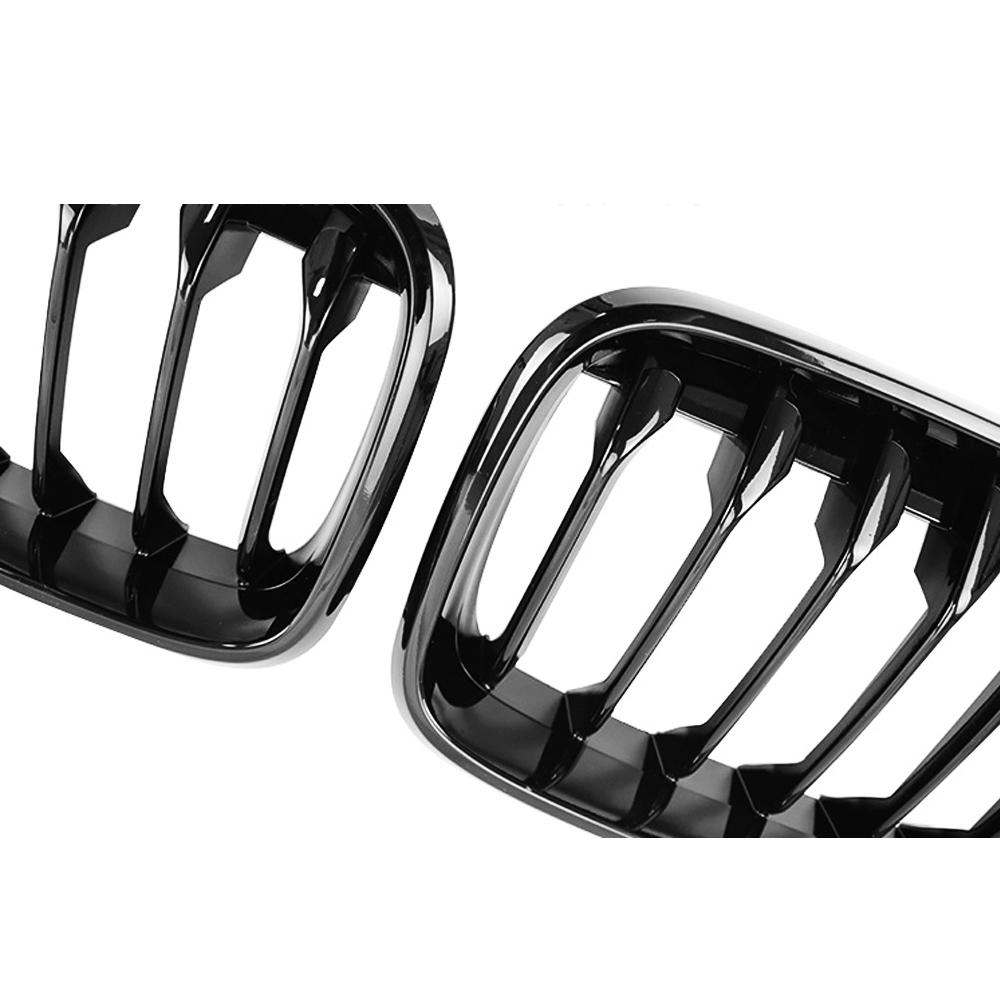 Передняя решетка для почек, глянцевые черные решетки, однолинейная накладка с одной планкой для BMW X2 F39 2018-внешнее украшение