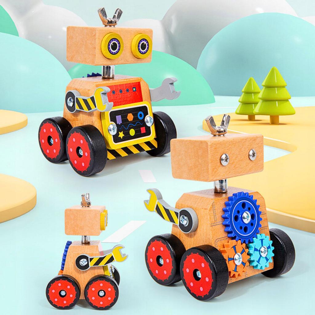 Manipulative Toy Montessori Robot Foldable Educational Sensory