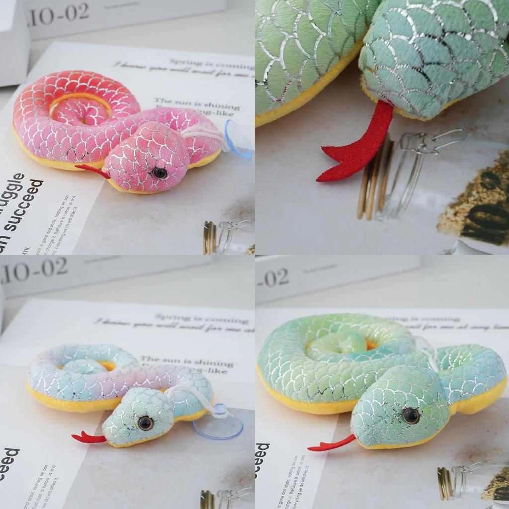 Ultra-soft Sequined Snake Plush Toy Customizable Hanging Decor