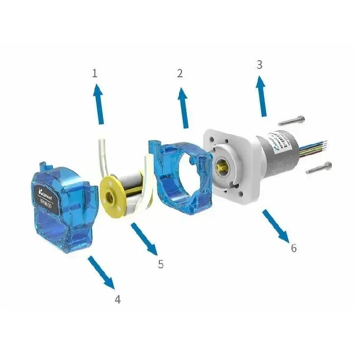 12V 24V 100ml/min 65ml/min Carmel Kamoer KPHM100 Multiple Motors Optional Small Peristaltic Pump Low Noise
