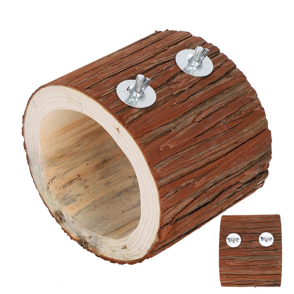 Bird Tree Hole Nest Small Pet Natural Wooden Toy Hideaway for Hamster Squirrel Parrot