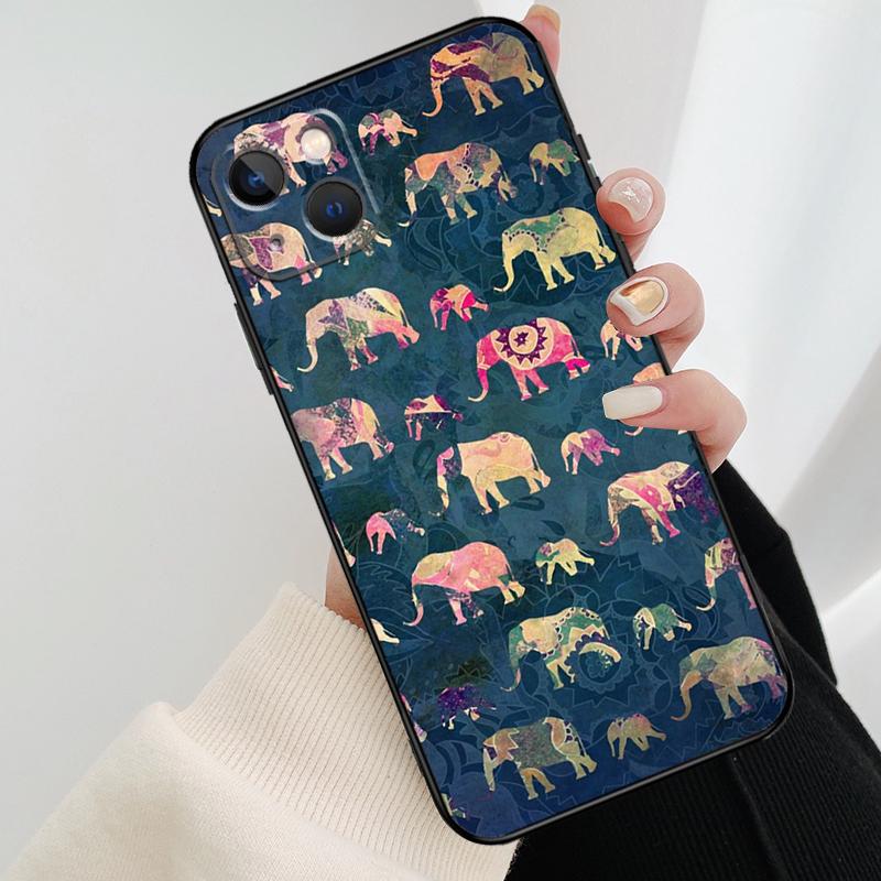 Милый Чехол для Телефона со Слонёнком Для iPhone 17 Pro Max 14 13 12 11 15 16 Pro Max mini 16 15 Plus 16e 17 Air Cover
