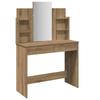 VidaXL Dressing Table with Mirror Artisan Oak 96x39x142 Cm, Makeup Table, Jewelry Table, Dressing Table with Mirror, 857012