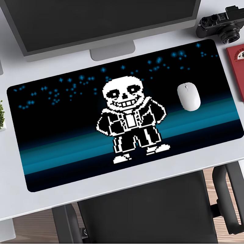 Игровой коврик для мыши Undertale, расширенный, с прошитыми краями, нескользящая резиновая основа, водонепроницаемый коврик для стола, для компьютера, ноутбука, офиса, игр
