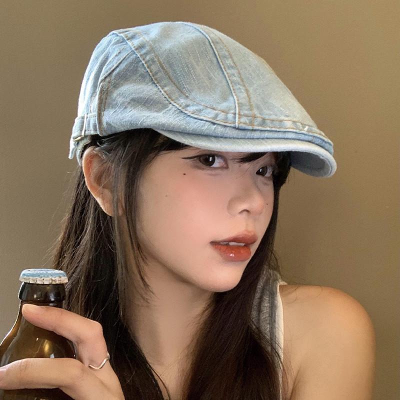 Модный джинсовый моющийся берет различных цветов для ношения весной и летом