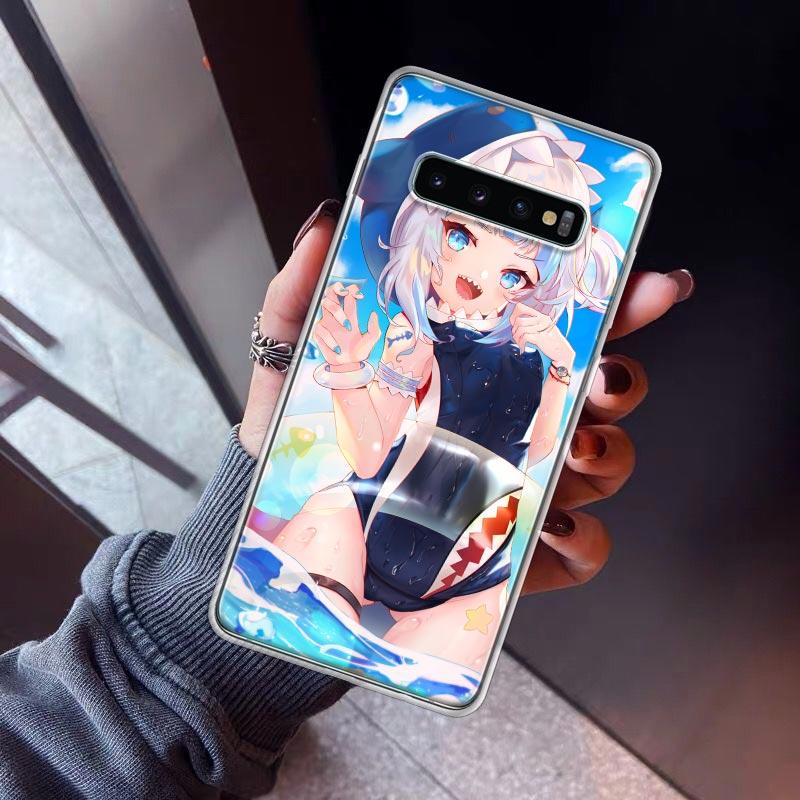 Japan Anime Hololive Gawr Gura Phone Case For Samsung Galaxy S26 S25 Edge S24 S23 Ultra S22 Plus S21 S20 FE Soft TPU Back Cover