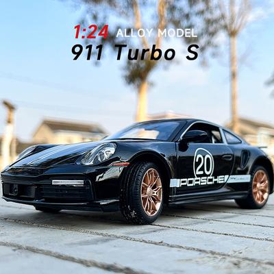 911 Turbo S Литье под давлением 1:Модель автомобиля из 24 сплавов, миниатюрный металлический спортивный автомобиль, коллекционный подарок на день рождения, детские игры