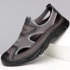 Hollow Men'S Sandals Soft-Soled Mesh Roman Casual Beach Hole Breathable Bag Head Leather Shoes