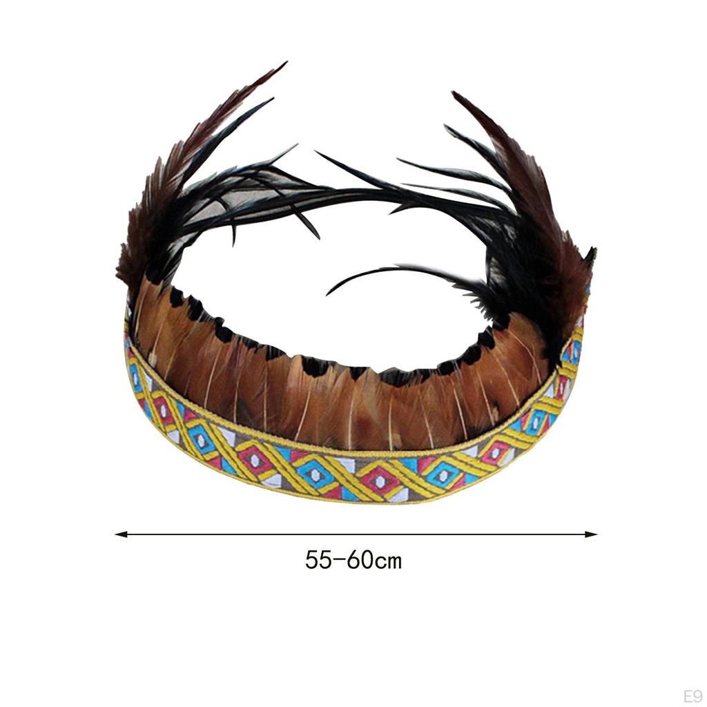Головной убор с перьями, шляпа американского вождя индейцев, головной убор, повязка на голову для маскарада, Дня благодарения