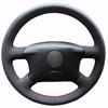 Black Faux Leather Car Steering Wheel Cover for Volkswagen VW Golf 4 Passat B5 Jetta Bora T4 T5 1997-2008 Seat Alhambra 2000-2010
