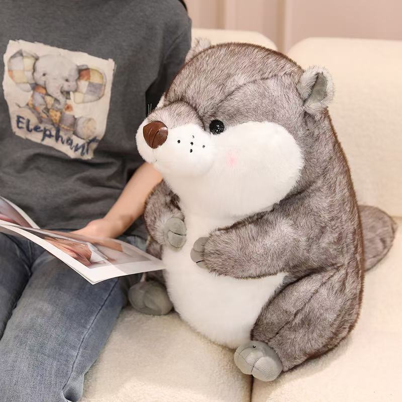 Latest Lazy Otter Doll Kawaii Stuffed Plush Toy Handmade Doll Cartoon Anime Cute Children'S Birthday Gift Fun Doll Pillow