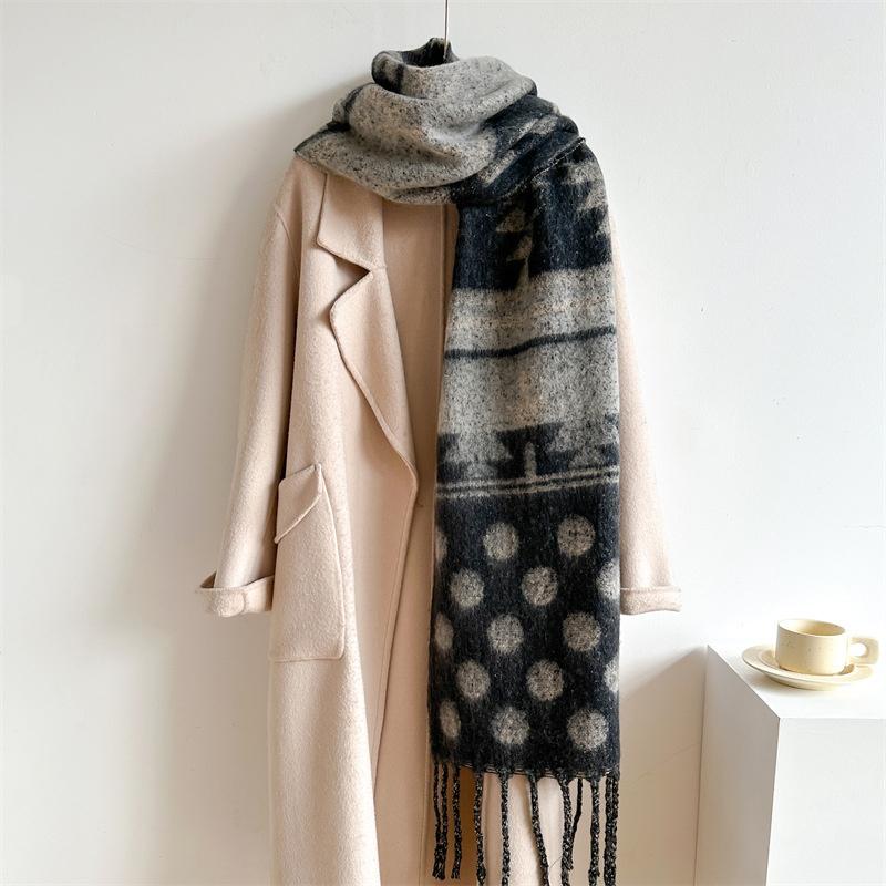 NEW Luxury Brand Women Simple Solid Cashmere Scarf Fashion Universal Winter Warm Shawl Pashmina Tassel Blanket Scarves