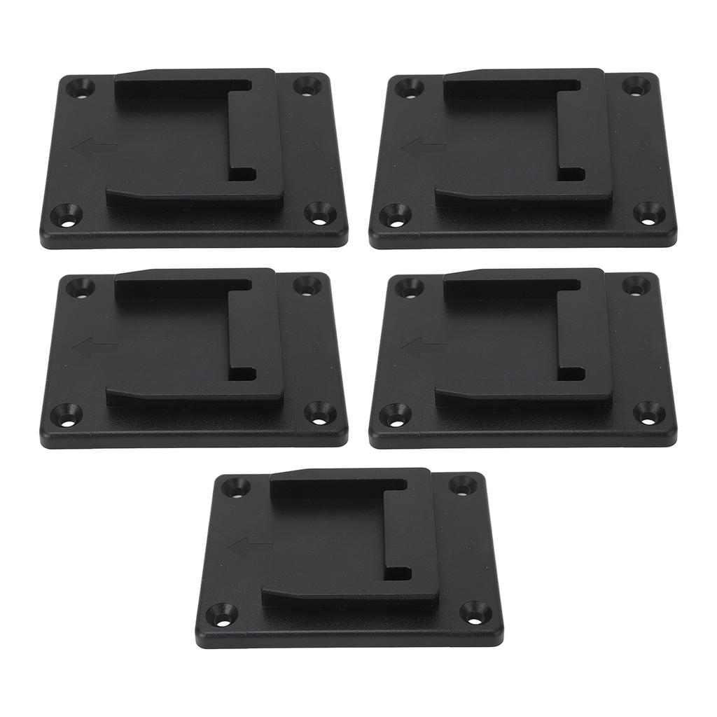 5 Set Tool Holder Dock Mount Black ABS Power Tool Hanger for 14.4V 18V Lithium Battery Tools
