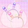 Bunny Ear Headband with Color-Changing Lights Rechargeable Movable Swinging Ears Hairband for Fun And Play Luminous Easy Operation Headdress
