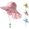 Neck Ear Cover Children's Sunscreen Hat With Whistle Kids Beach Caps Summer Baby Hat  UV Protection