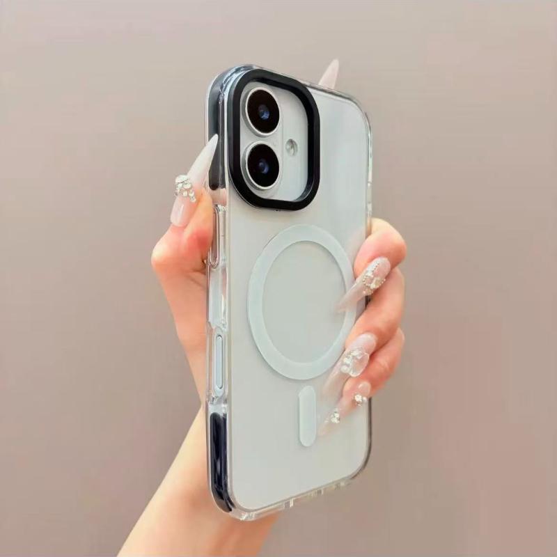 Конфетного цвета MagSafe Чехол для телефона для iPhone 17Air 16 15 13 14 12 11 17ProMax 16plus Беспроводная зарядка Мягкий силиконовый Бампер Чехол