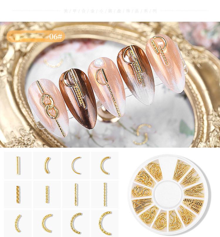 Nail Art Jewelry Star Moon Rivet Metal Ring Diy Nail Art Decoration Sticker Small Round Box Nail Sticker
