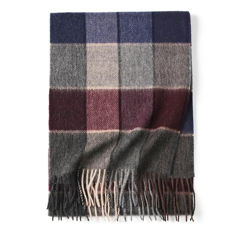 Women Scarf 100% Wool MODERN NEW SAGA Knitted Wool Scarves Plaid Shawl Autumn Winter Thick Warm Female Knit Scarf