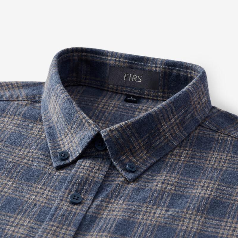 Мужская фланелевая рубашка в клетку FIRS 100% хлопок