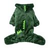 Dog Cartoon Costume Cute Dinosaur Shape Soft Coral Fleece Warm Dog Halloween Costume Winter Hoodie