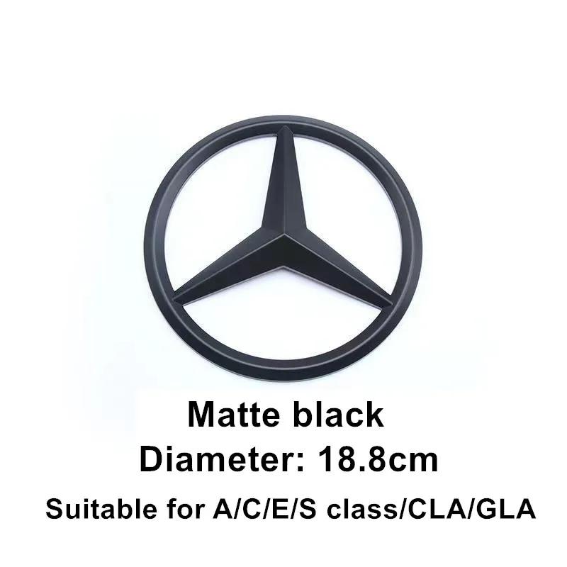 EZB2 2025 Hot ABS Car Front Grille Badge Decal Cover Emblem for Mercedes Benz W204 W205 W210 W211 W212 W213 C E Class GLA GLK ML GLC