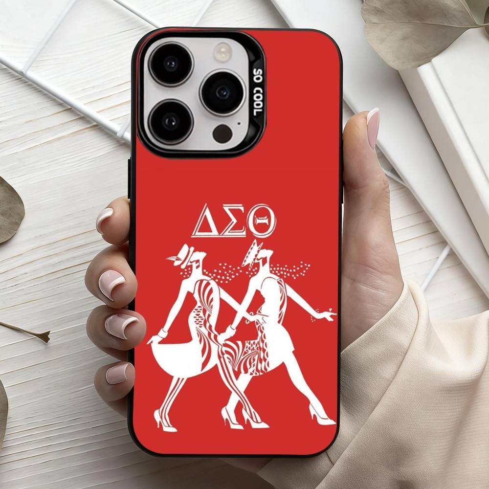 D-Дельта S-Сигма T-Тета-А Чехол для телефона для iPhone17,16,15,14,13,12,11 Plus,Pro Max Черный Конфетный серебристый чехол для телефона