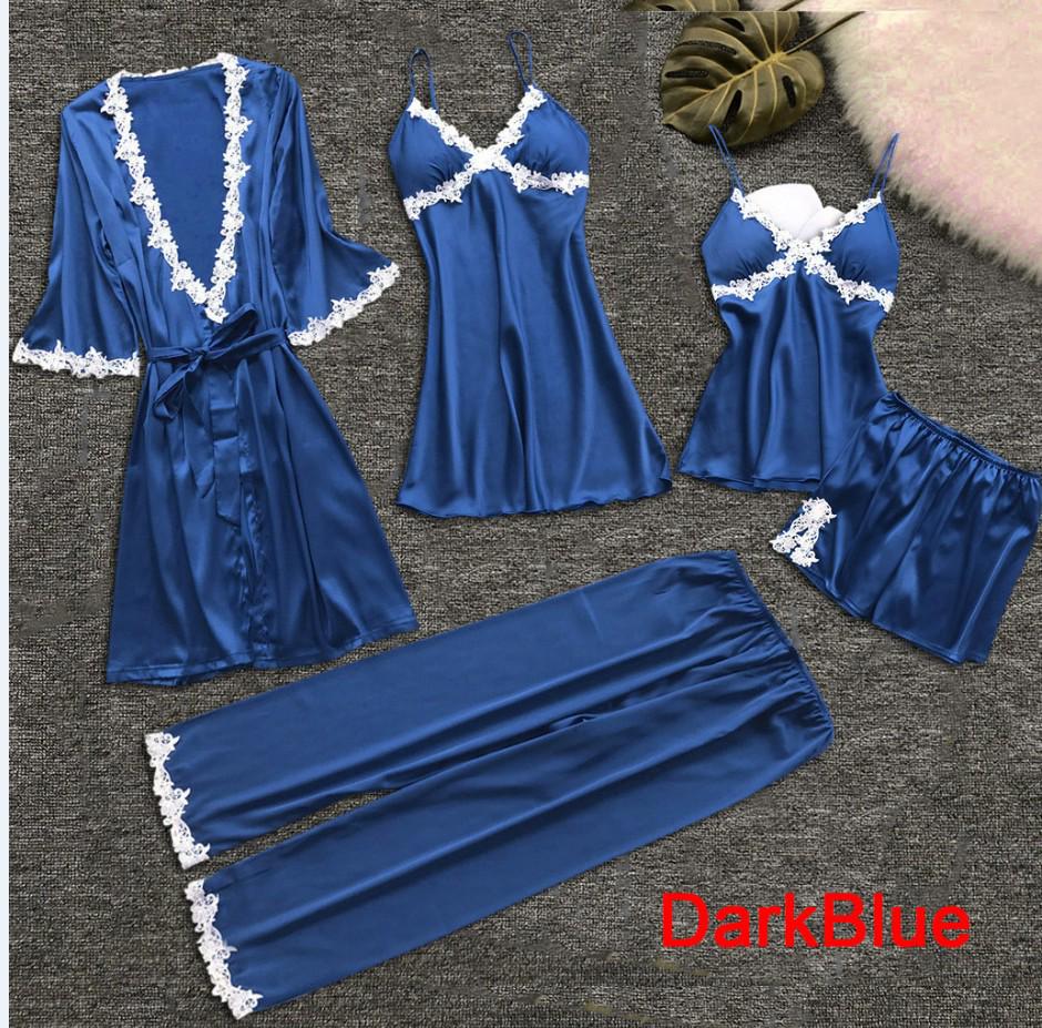 2019 Европейский и американский женский сексуальный пижамный комплект больших размеров: Летний халат для невесты с рукавом средней длины и халат