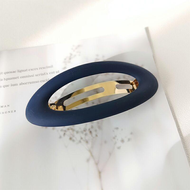 Однотонная матовая пружинная заколка-клипса в стиле простой геометрической формы для женщин и девочек, заколка для волос для макияжа и мытья лица