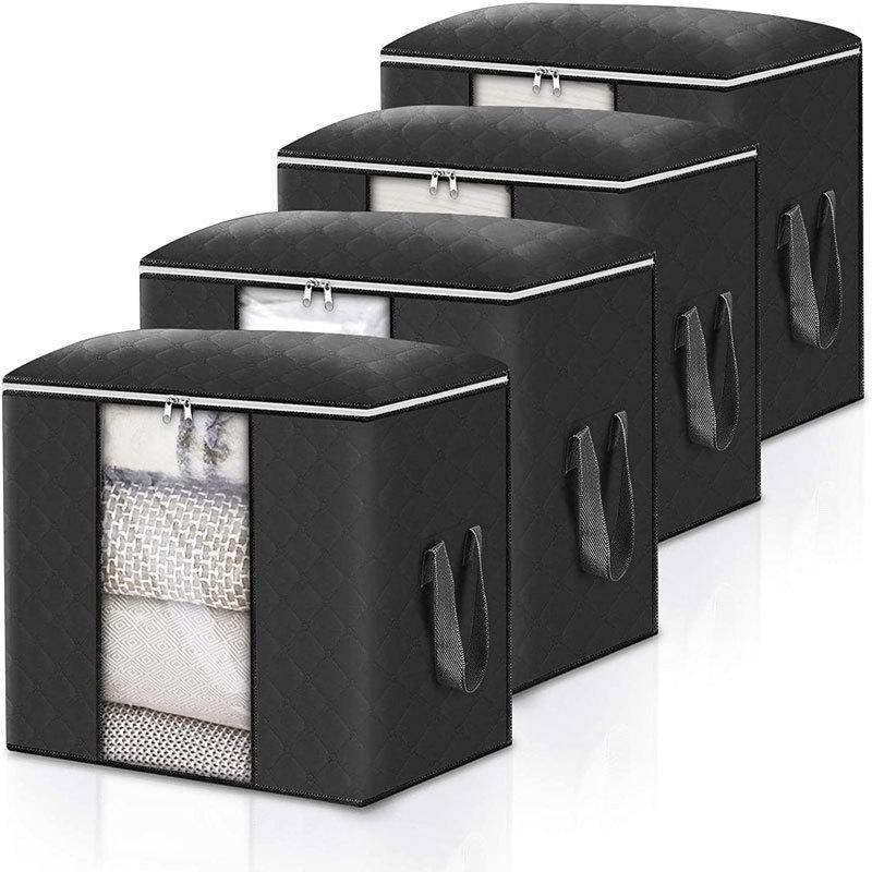 Утолщенная сумка для хранения одеял и одежды из нетканого материала большой вместимости