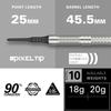 Target Darts Crux 10 18G 90% Вольфрам Софт-тип Набор дротиков