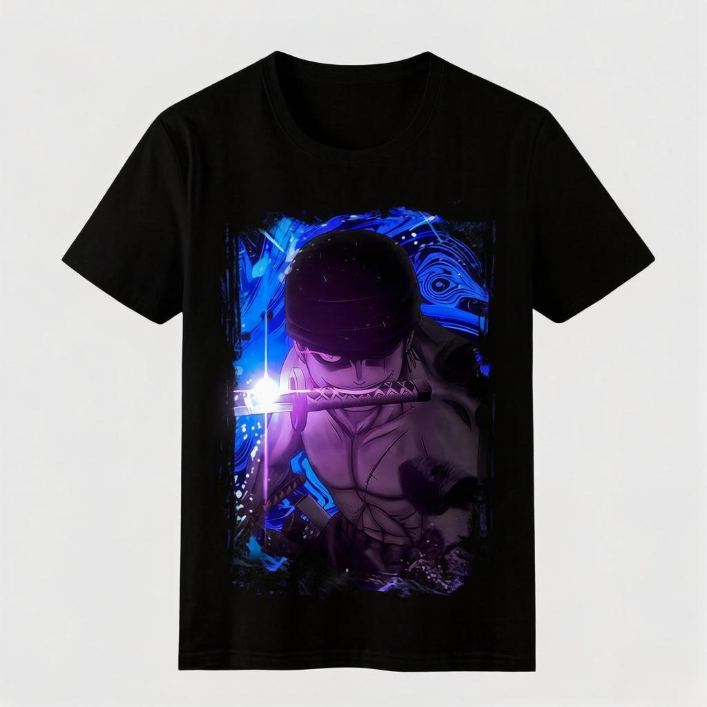 One Piece Printed Tshirt Zoros Cool Casual Comfortable and Highquality Cotton Parentchild Wear