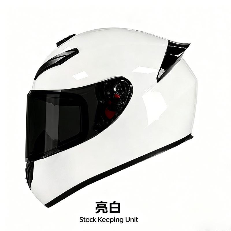 New QK111 Four-Season Full-Face Motorcycle Helmet Unisex Riding Helmet for Adults with Clear or Black Lens Available