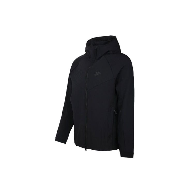 Nike Мужская куртка с капюшоном и принтом логотипа, черная 928552-010