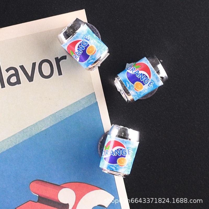 Mini Supermarket Refrigerator Sticker Cabinet Model Toy Micro Scene Diy Doll House Food Play Accessories Miniature Bottle