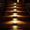 Solar Garden Light LED Staircase Fence Step Lighting Outdoor Waterproof Lamp