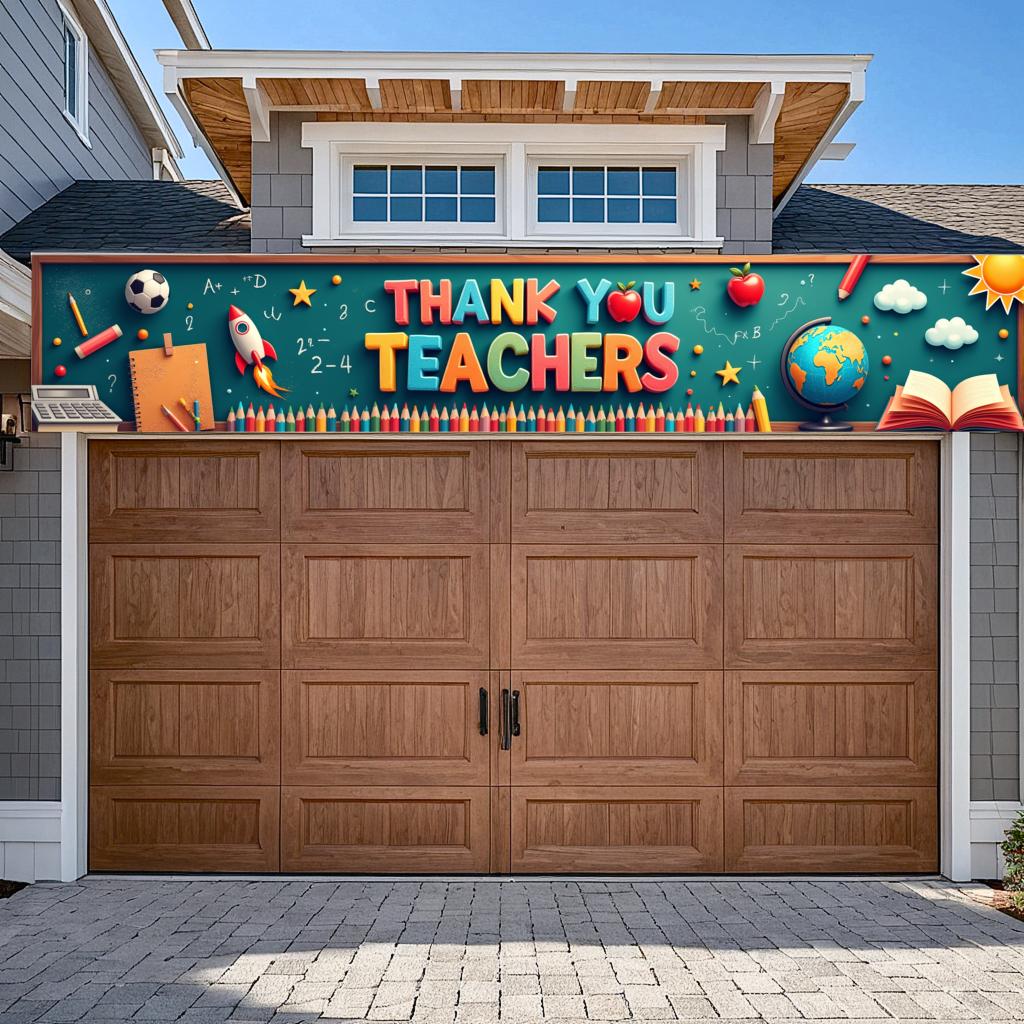 Прочный материал Школьное украшение Баннер «Спасибо» Подарок учителю для классной вечеринки Образовательное мероприятие Школьное мероприятие