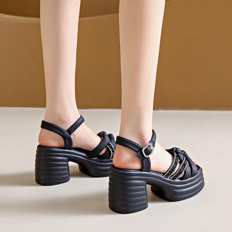 Модные женские босоножки на высоком каблуке с дышащей сеткой и сетчатым блоком высотой 9 см, женские летние туфли на толстой платформе для офиса, модель