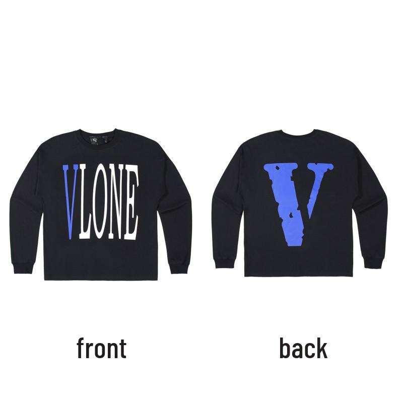 Унисекс худи VLONE с большим V и длинным рукавом - Модный стиль, вдохновленный Ван Ибо