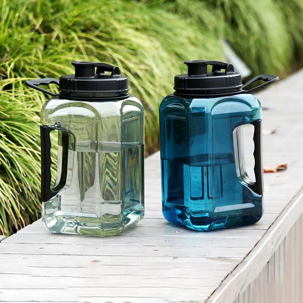 2.4L Gym Water Bottle BPA Free Leak-proof Portable Large Capacity Plastic Kettle for Outdoor Camping Cycling Hiking Sports