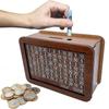 Handmade Money Box Wooden Money Saving Box Home Use Coin Tray Storage Case  Children