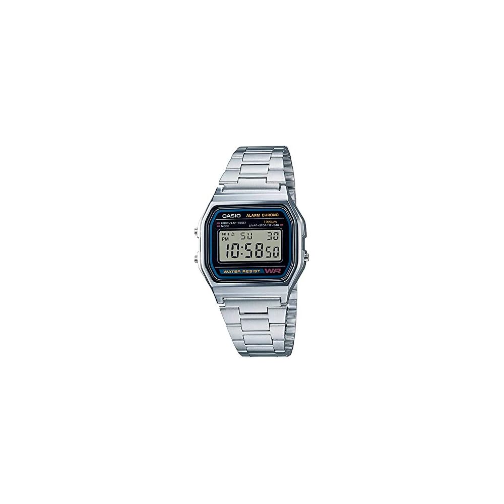 Casio A-158WA-1 Standard Digital Watch Silver Unisex Men's Wristwatch