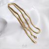 18K Gold-Plated Titanium Steel Snake Bone Necklace - Women's Minimalist Choker