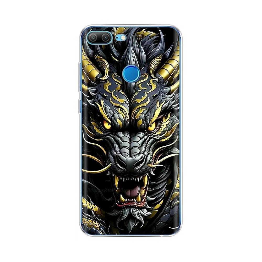 Чехол для телефона Honor 9 Lite Задняя крышка для Huawei Honor 9 Lite Чехлы Прозрачный Силикон ТПУ Защитные Кошки Цветочный принт Чехлы
